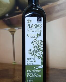 Grecka Oliwa z oliwek z pierwszego tłoczenia Extra Virgin Plakias 500ml butelka